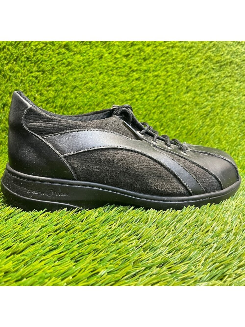 Mellow Walk Daisy SD Womens Size 8E Black Leather Steel Toe Safety Work Shoes